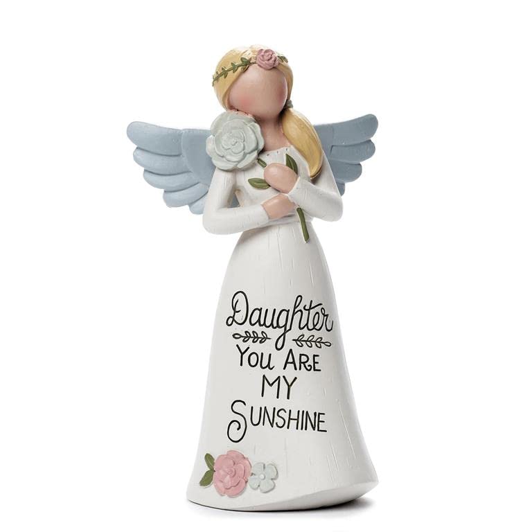 Blossom Bucket Graceful Sentiments Angel - Daughter, 5-inch Height, White, Resin, Figurine, Home Decor