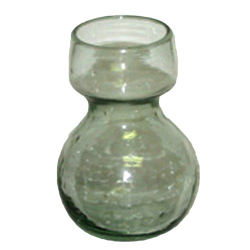 HomArt Recycled Glass Bulb Vase, Clear, 1-Count