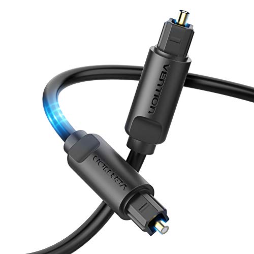 VENTION Digital Optical Audio Cable 6ft Fiber Toslink Audio Cord S/PDIF Port for Blu-ray CD DVD, Sound Bar,Smart TV, Home Theater, Xbox, PS4