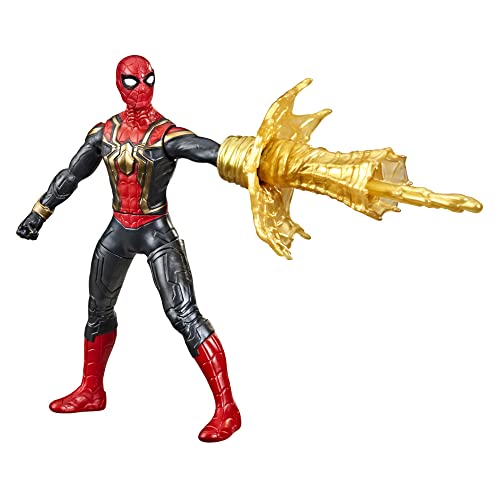 Hasbro Spider-Man Marvel 6-Inch Deluxe Web Spin Movie-Inspired Action Figure Toy with Weapon Attack Squeeze Legs Feature, Ages 4 and Up