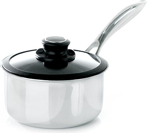 Frieling Black Cube Quick Release Cookware, Saucepan with Lid, 8-Inch/2.5 Quart