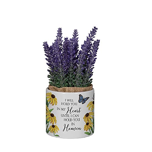 Carson 24870 Hold You in My Heart Planter with Artificial Flowers, 7.50-inch Height, Ceramic