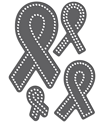 Rhinestone Genie Awareness Ribbon-Medium Magnetic Rhinestone Template, Black