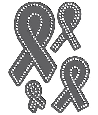 Rhinestone Genie Awareness Ribbon-Medium Magnetic Rhinestone Template, Black
