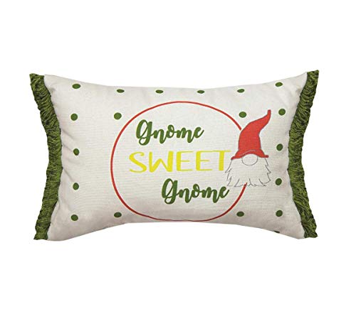 Manual SWGSG Gnome Sweet Gnome DTF Word Pillow, 12.5 Inches x 8 Inches, Multicolor
