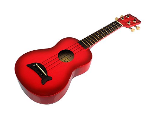 Makala MK-SD/RDBURST Dolphin Bridge Red Burst Soprano Ukulele, Red Burst, one size