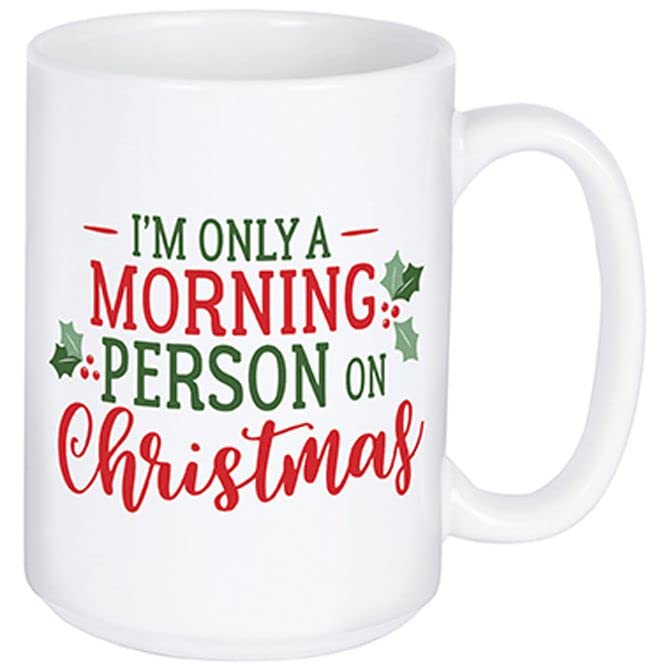 Carson Home Morning Person Boxed Mug, 5.25-inch Length, 15 oz., Ceramic
