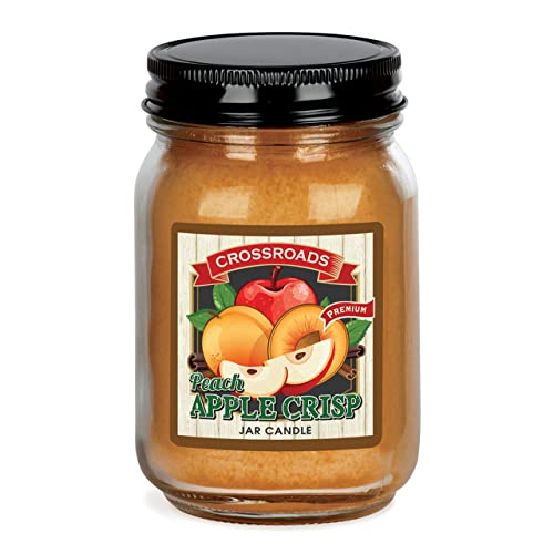 Crossroads Peach Apple Crisp, 12 oz, Pint Candle