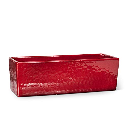 Abbott Collection  27-INFERNO-6382-LG Lg Slim Long Planter-Red-5x13 L, Red