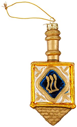 Kurt Adler 4-Inch Noble Gems Glass Jewish Dreidel Ornament