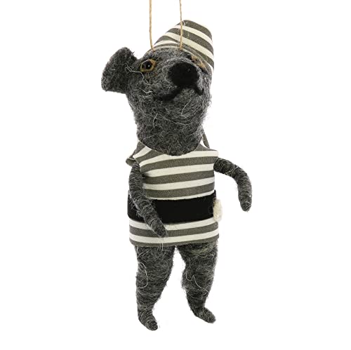 HomArt Dog Pirate Ornament, 5-inch Height, Felt