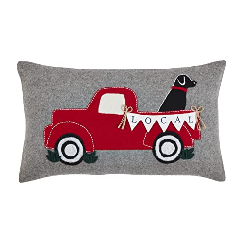 Mud Pie Square Fringe Tassel Pillow, 20-inch
