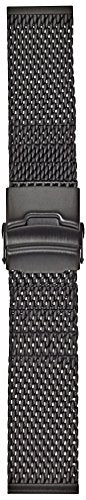 Hadley Roma MB3858RASE 24 Black Metal Watch Band