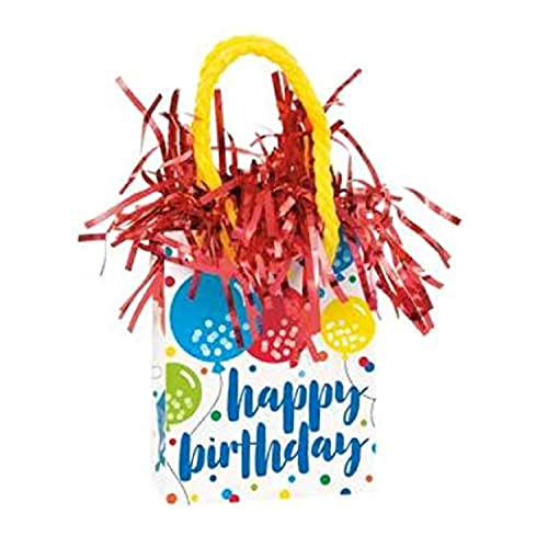 Unique Industries "Happy Birthday" Gift Bag Balloon Weight - 1 Pc