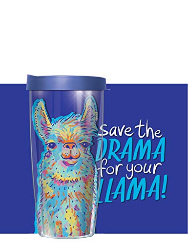 Freeheart Drama Llama Tumbler Cup 16oz Mug with Lid