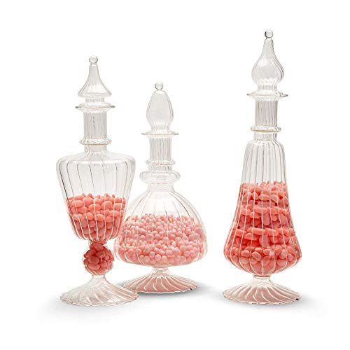 Two's Company Verre Set of 3 Fluted Decanters