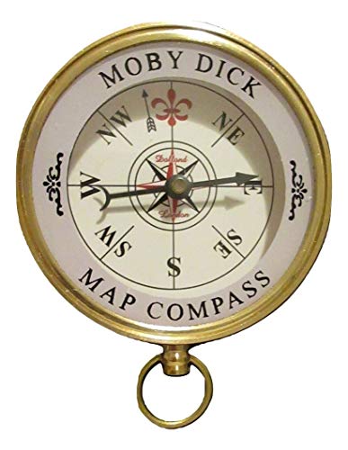 Moby Dick Specialties GSM Polished Brass MOBY Dick MAP Compass