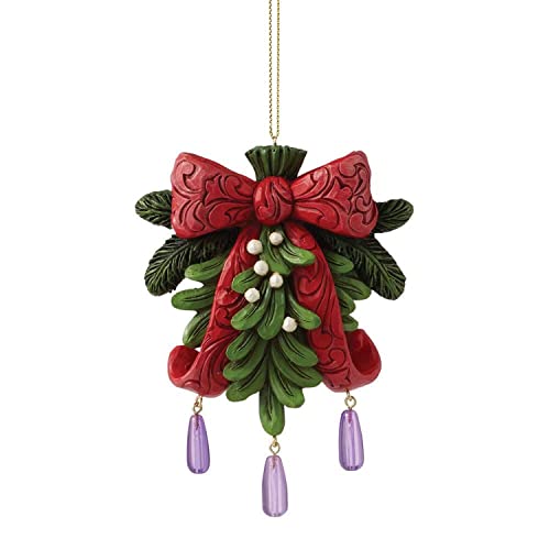Enesco Jim Shore Heartwood Creek Legend of Mistletoe Series Hanging Ornament, 4.33 Inch, Multicolor