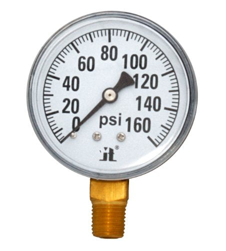 Zenport DPG160 Zen-Tek Dry Air Pressure Gauge, 160 PSI