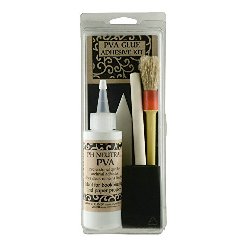 Lineco Book by Hand PVA Glue Adhesive Kit for Bookbinding and Craft Making (BBHM207K)