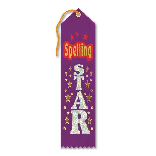 Beistle Spelling Star Award Ribbon