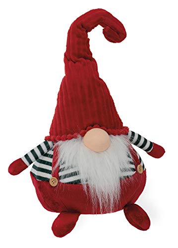 Boston International Christmas Tabletop Gnome Figurine, 9.5 x 19-Inches, Red & Green Elf Noel
