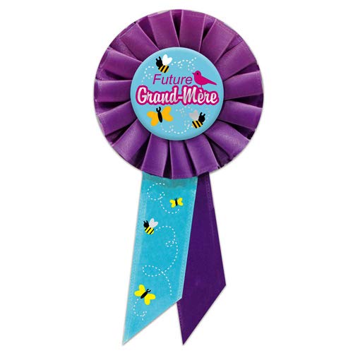 Beistle SRS510F Future Grand-Mere Fabric Rosette, Purple/Blue