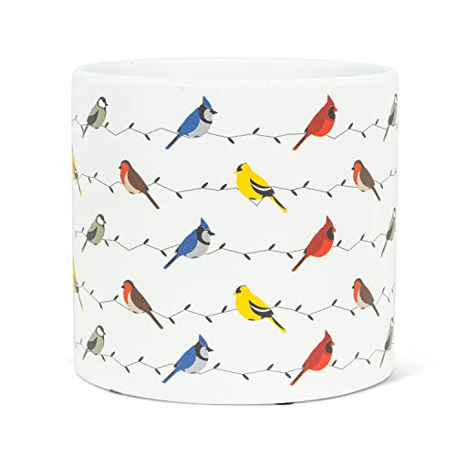 Abbott Collection  27-PL-AB-38-LG Lg Multi Birds Planter-6.5" D