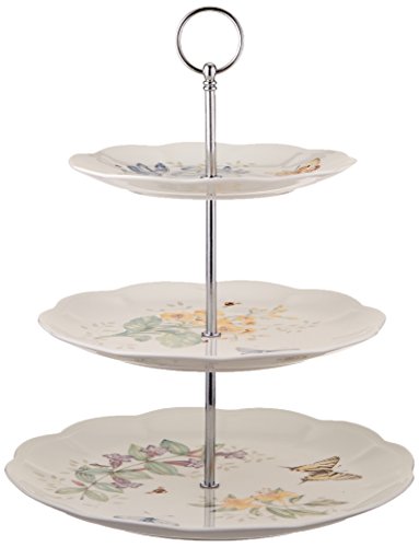 Lenox Butterfly Meadow 3-Tiered Server, White - 825847