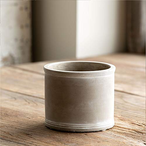 Park Hill Collection Cement Spool Planter, Cement, Gray (Small)