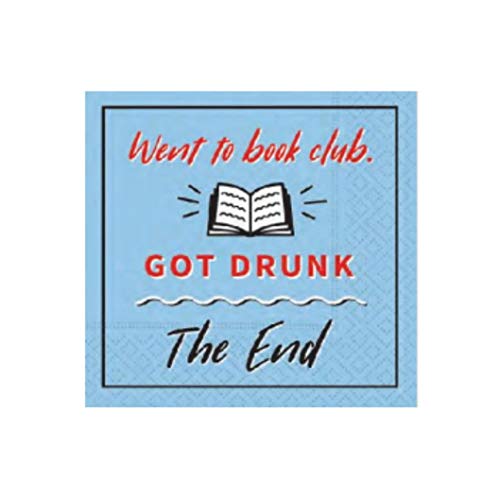 Design Design 624-09478 Book Club Beverage Napkin, Multicolor