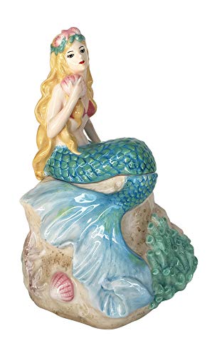 Blue Sky Clayworks Clayworkss Mermaid Cookie Jar, Multi