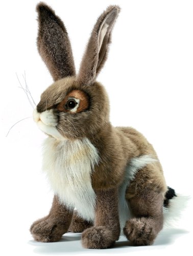 HANSA Blacktail Jack Rabbit Plush Animal Toy, 12"