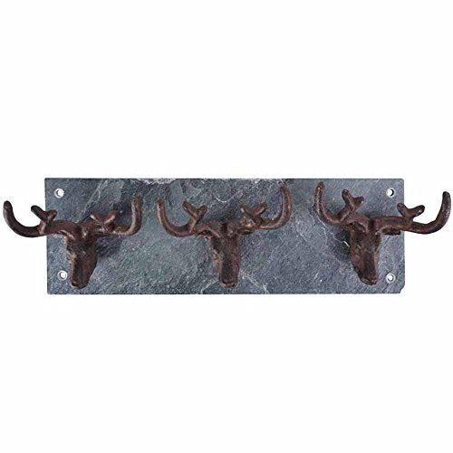 Esschert Design LH184 Deer Hooks - Cast Iron Antique Brown Finish