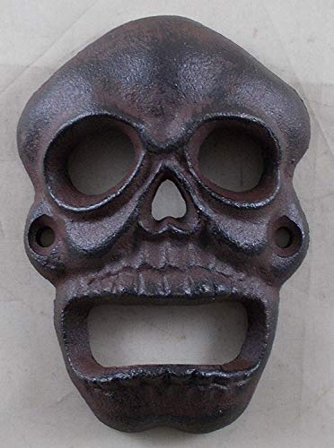 GSM Cast Iron Wall Mounted Skull Bottle Opener