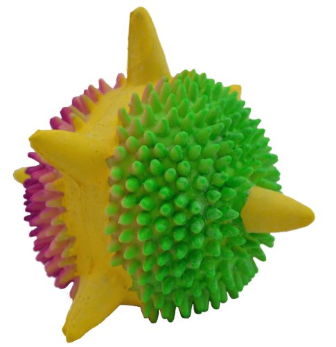 Amazing Pet Products Latex Dog Toy, 3.2-Inch, Spiny Space Ball