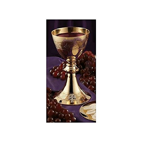 Christian Brands Etched Celtic Cross Chalice with Paten