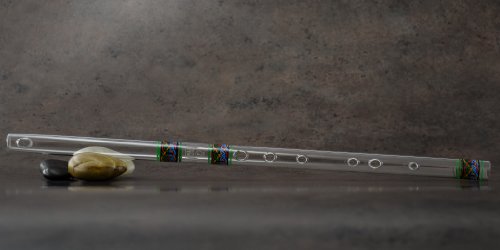 Hall Crystal Flutes 11993 - Inline Glass Flute in F - Lurgan Celtic