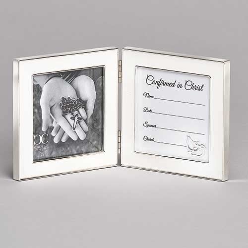 Roman Giftware Inc., Caroline Collection, Confirmation, 5" H Confirmation HINGED Frame ,Religious, Inspirational, Durable (1x9x4)