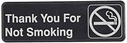Tablecraft "Thank You For Not Smoking" Compliance Sign | For Commerical Use | Restaurants, Hotels, Businesses
