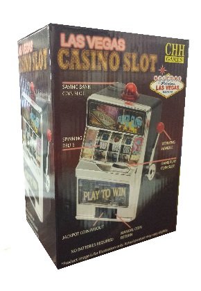 CHH 7.75" Miniature Slot Machine Figurine - Black & Aluminum