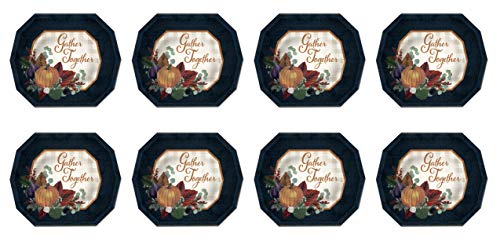 Beistle 90026"Gather Together" Decagon Plates, 8 Pcs