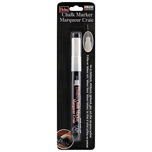 Uchida of America 485-C-0 Extra Fine Tip Bistro Chalk Marker, White