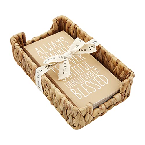 Mud Pie, Guest Towel Set, basket 9" x 5 1/2" | napkin 7 3/4" x 4",Blessed