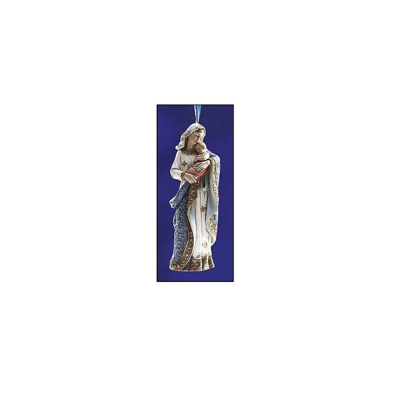 5.25 Inches High, Christmas Madonna and Child Ornament
