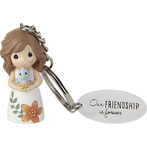 Precious Moments 203175 Girl with Bird Key Chain, One Size, Multicolored
