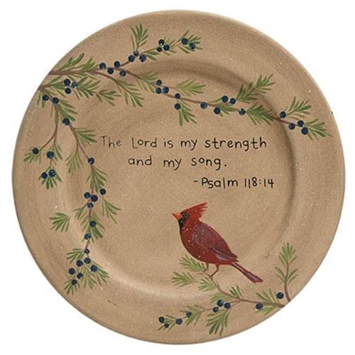 CWI Gifts The Lord is My Strength Plate, Christmas Decor