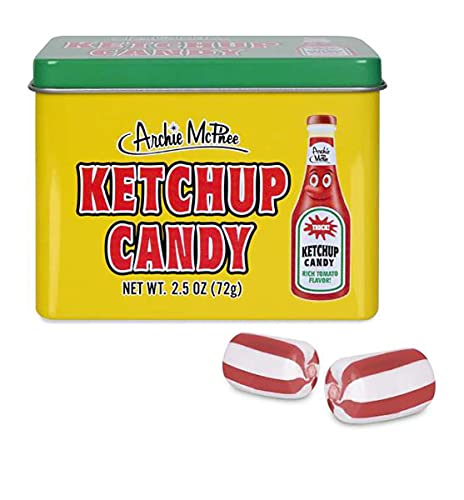 Archie Mcphee Ketchup Flavored Sugar Candy 2.5oz with Collector Tin