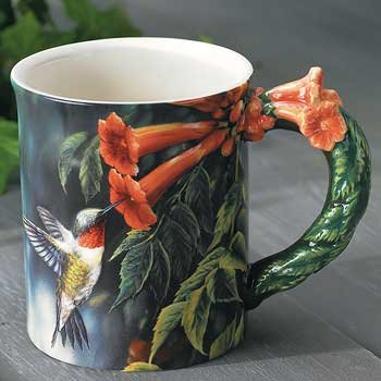 Wild Wings(WI) Hummingbird Sculpted Mug by Rosemary Millette