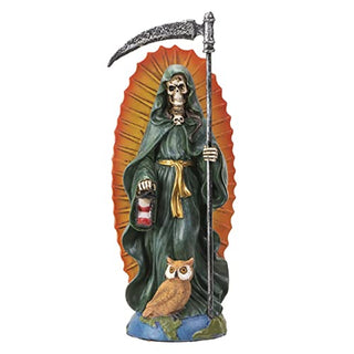 Pacific Trading Giftware San Muerte, 7.25-inch Height, Green, Cold Cast Resin, Home, Home D√©cor